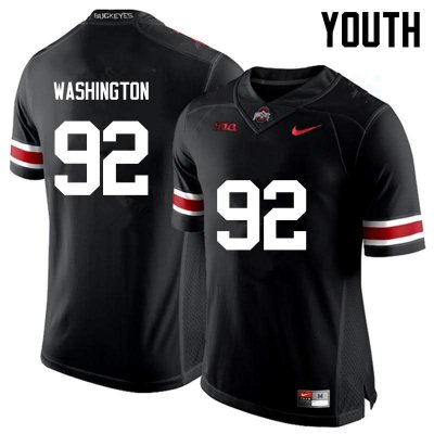 NCAA Ohio State Buckeyes Youth #92 Adolphus Washington Black Nike Football College Jersey QAH6345AJ